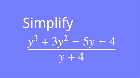 Simplifying an expression with division
